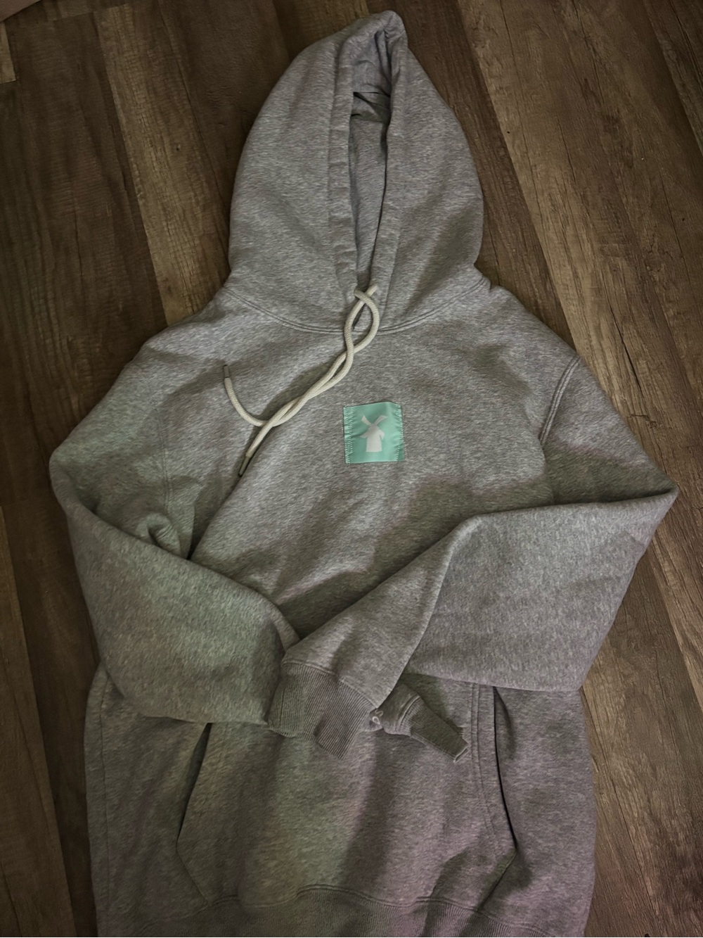 Dutch Bros Gray Pullover Hoodie with Logo Patch